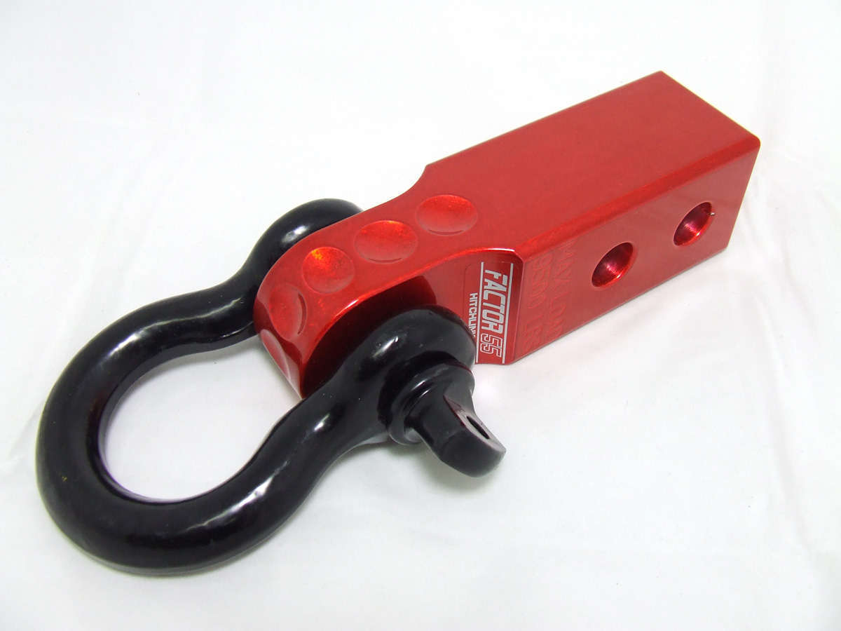 Factor 55 HitchLink 2.0 Reciever Shackle Mount 2 Inch Receivers Red Factor 55