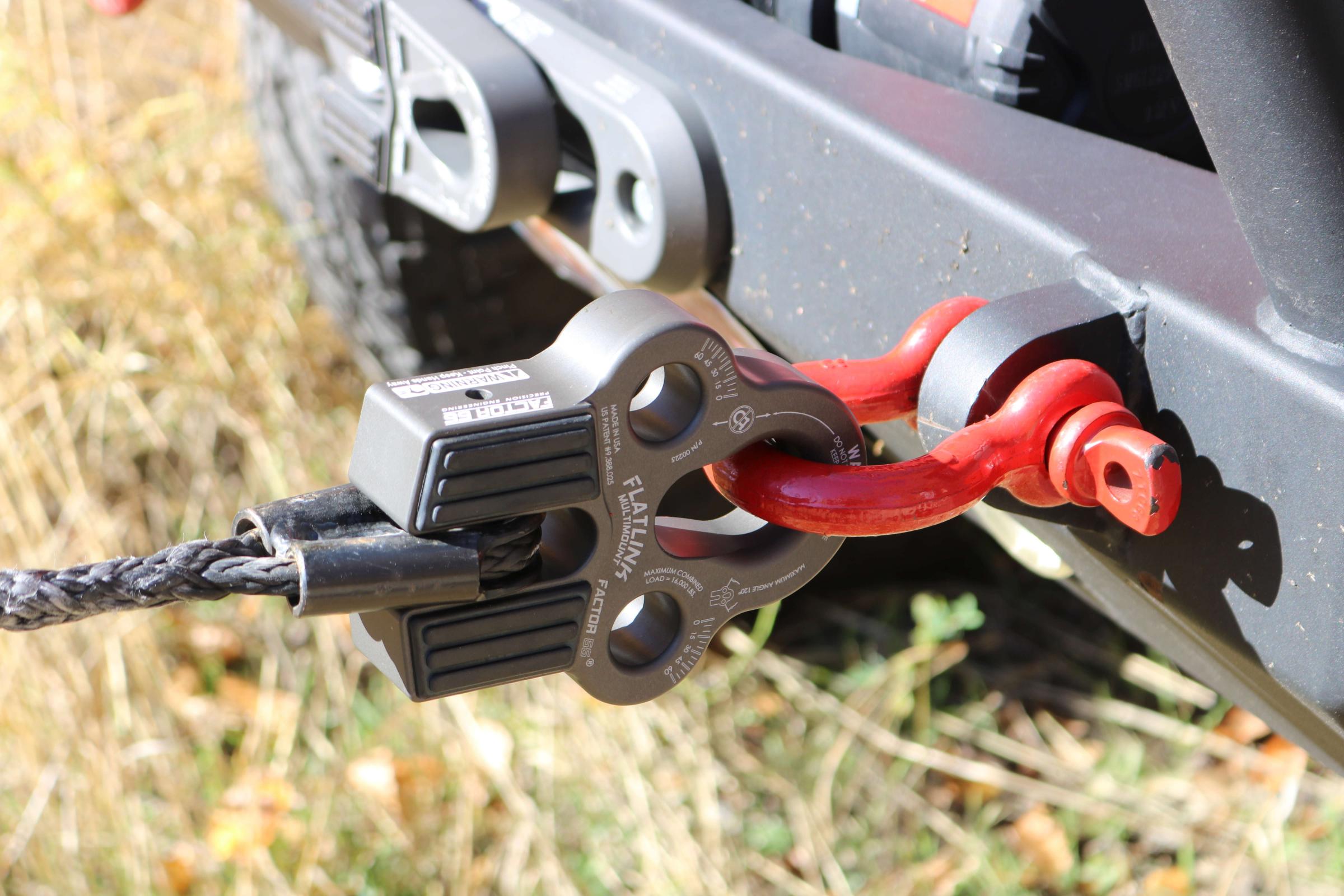 Factor 55 Winch Line Shackle Mount Foldable Flatlink Multimount Gray Factor 55 - Click Image to Close