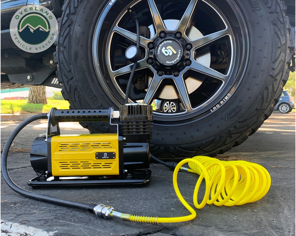Overland Vehicle Systems Portalble Air Compressor System 5.6 CFM With Storage Bag, Hose and Attachments Universal