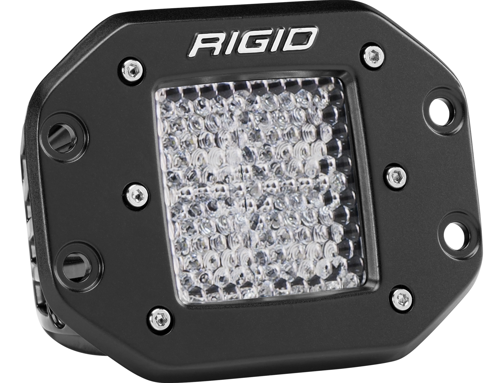 Rigid Industries Diffused Flush Mount Black D-Series Pro