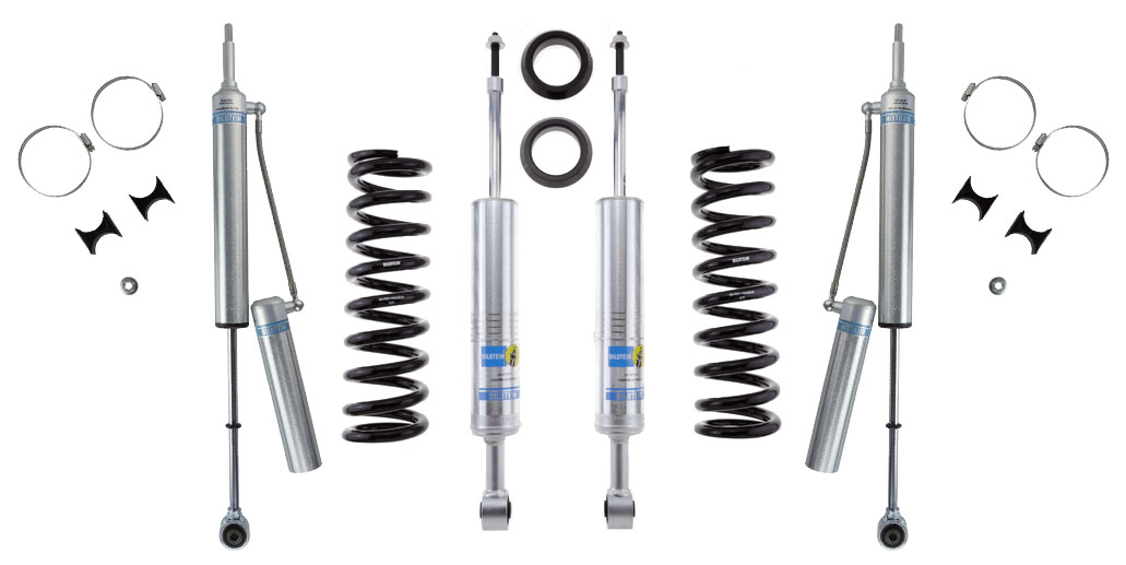 Bilstein 6112 0.75-2.5" Front and 5160 Rear 0-1" lift kit for 2007-2017 Toyota Tundra