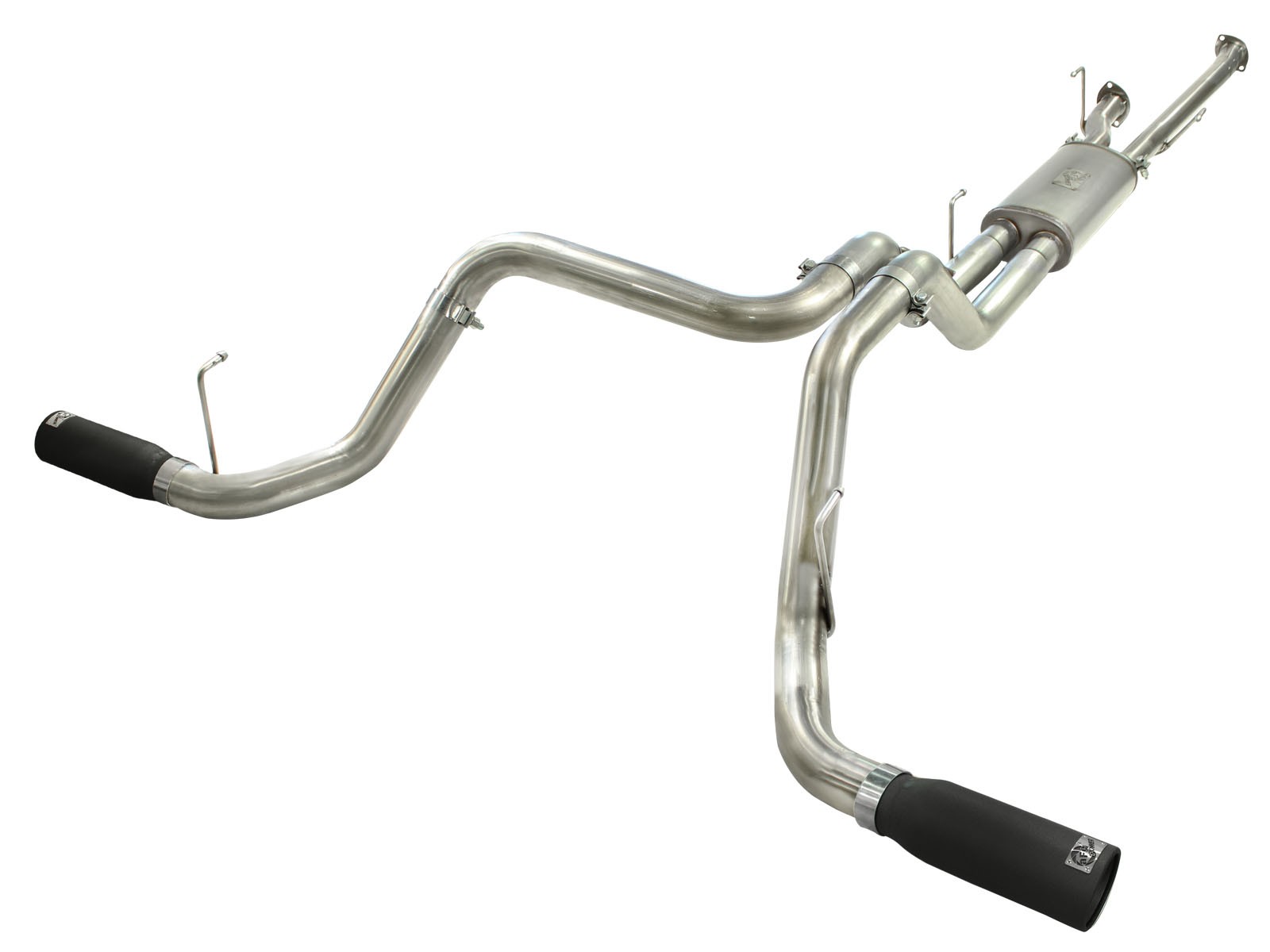 aFe POWER 49-46014-B MACH Force-Xp 2-1/2" to 3" 409 Stainless Steel Cat-Back Exhaust System - BLACK TIP - 2010-2021