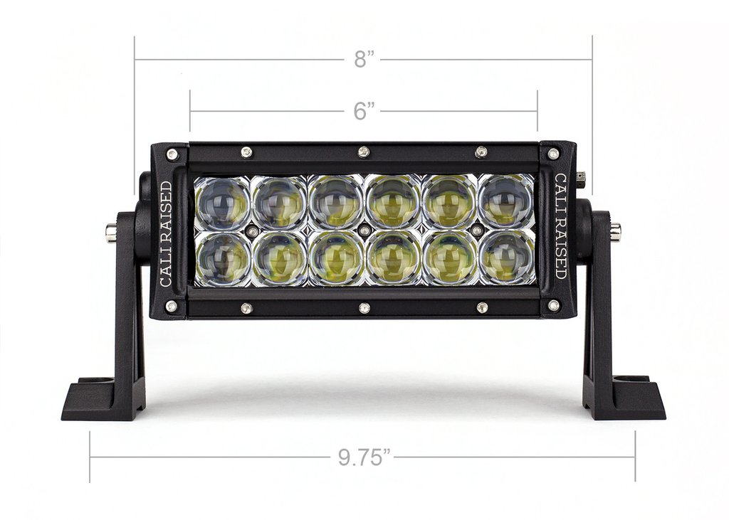 Cali Raised 8 In. Dual Row 5D Optic OSRAM LED Bar - SPOT Cali Raised 8 In. Dual Row 5D Optic OSRAM LED Bar - SPOT