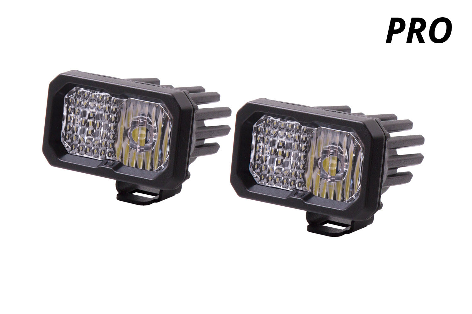 Diode Dynamics Stage Series 2 Inch LED Pod, Pro White Flood Standard RBL Pair