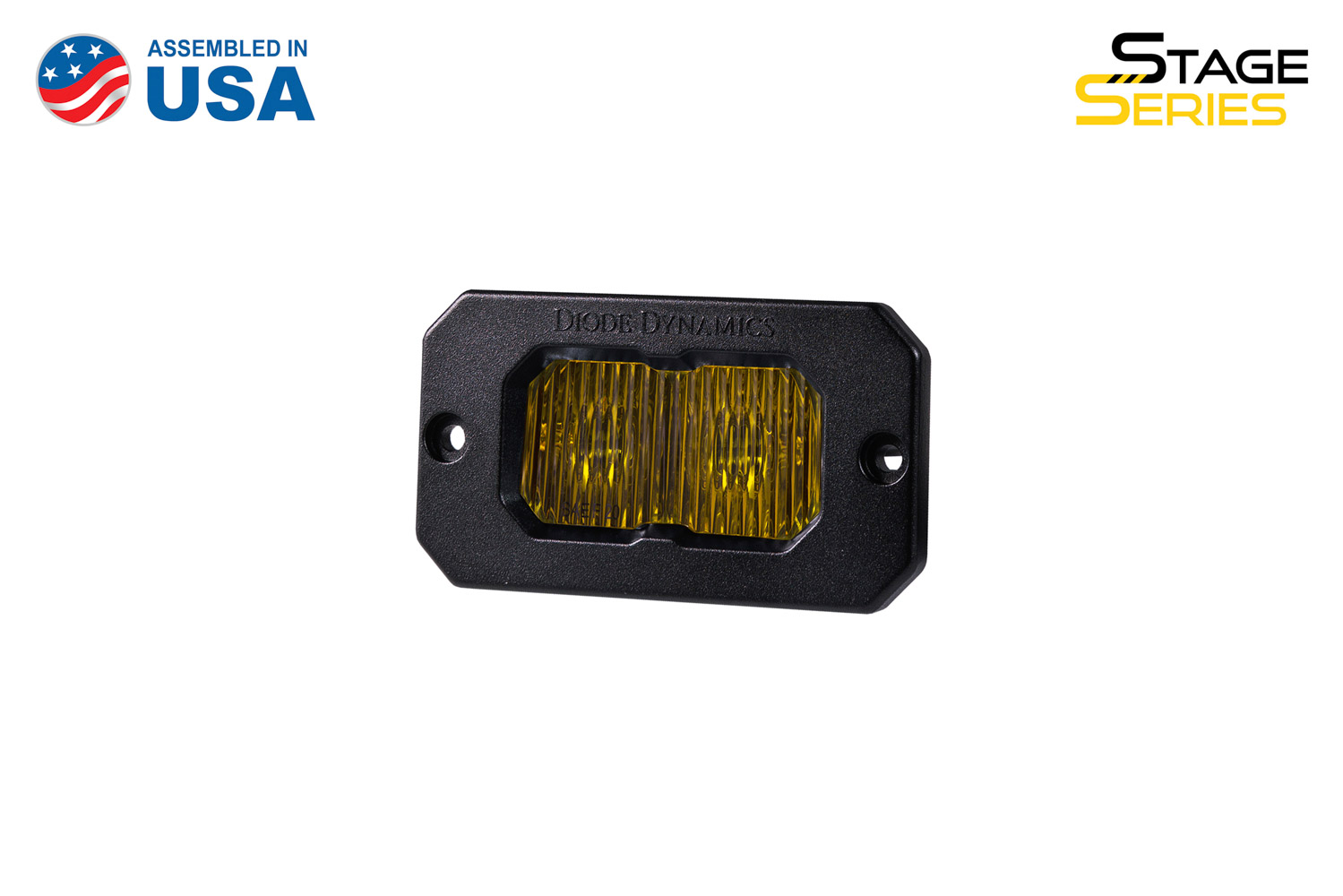 Diode Dynamics Stage Series 2 Inch LED Pod, Pro Yellow Fog Flush ABL Each
