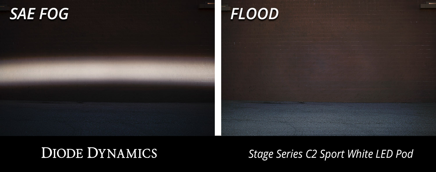 Diode Dynamics Stage Series 2 Inch LED Pod, Pro White Flood Flush RBL Pair