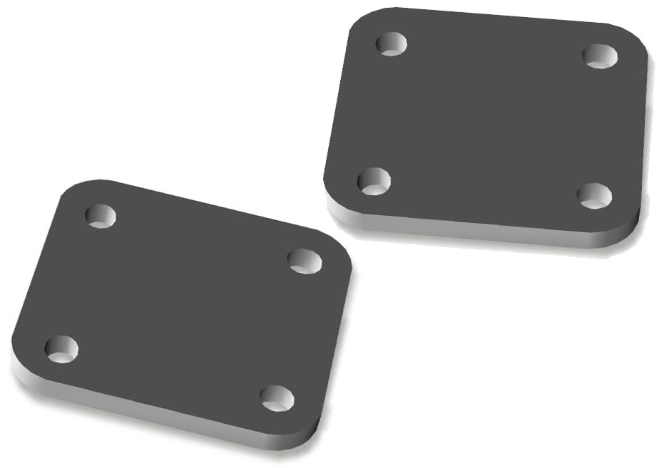 XD Bumper Shackle Mount Backing Plates - Pair