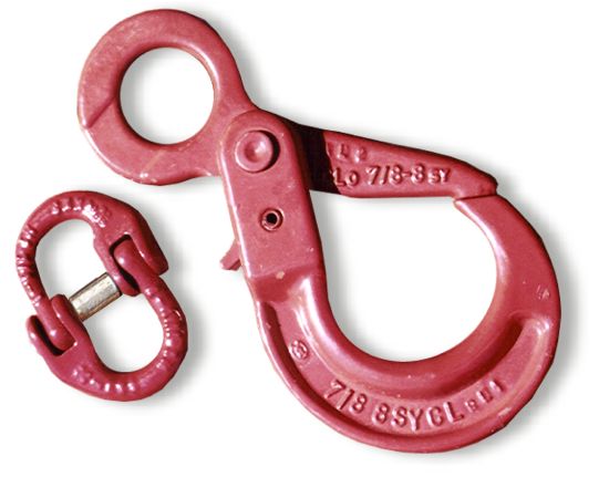 Self-Locking Winch Hook - RED - Click Image to Close