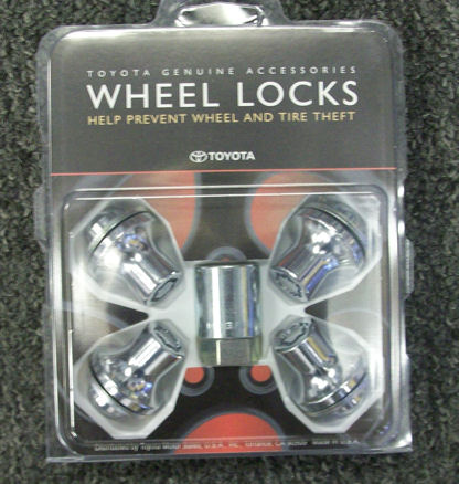 Wheel Locks, Clear Chrome for Factory Alloy Wheels