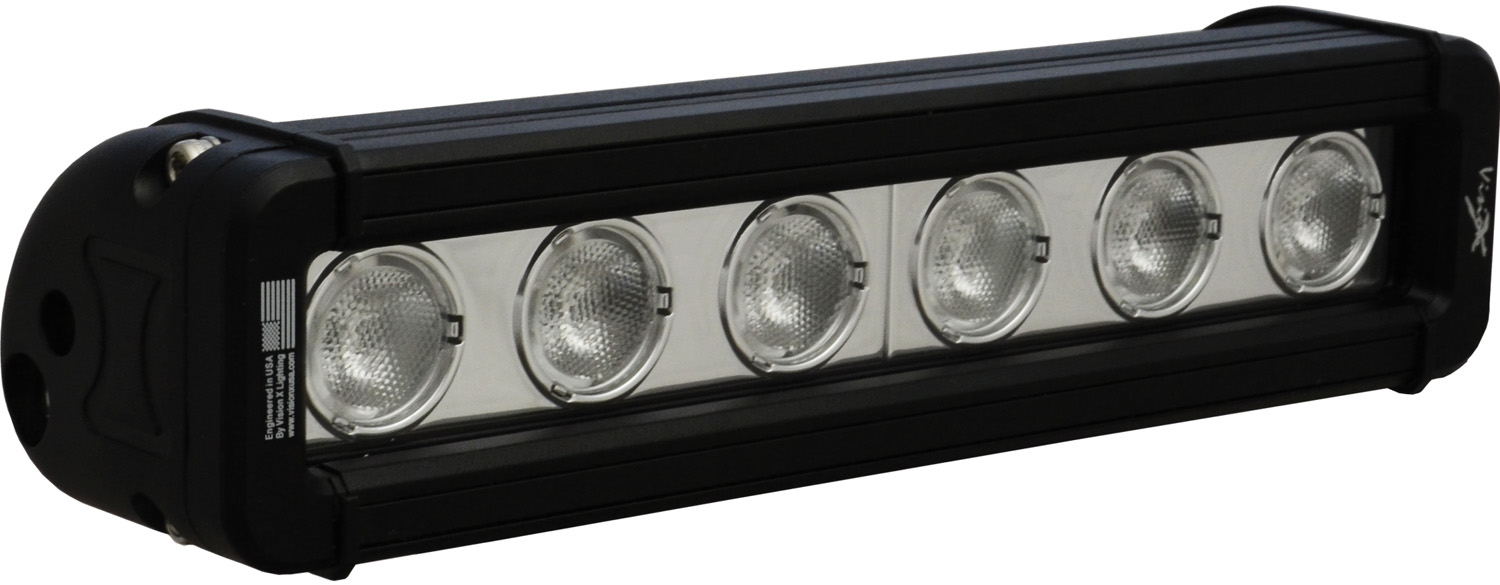 9" XMITTER LOW PROFILE BLACK 6 3W LED'S 40?? WIDE