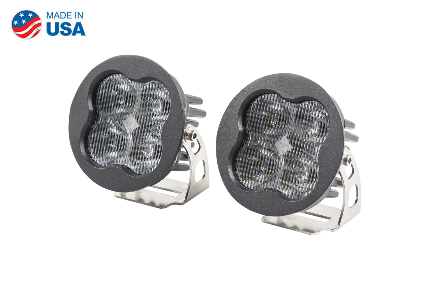 Diode Dynamics Worklight SS3 Pro White SAE Fog Round (pair) - Click Image to Close