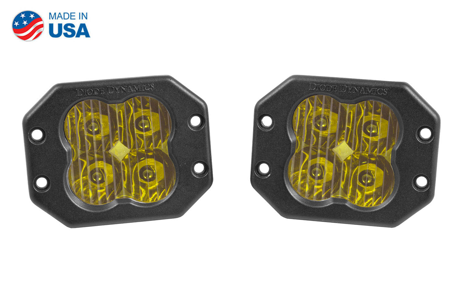 Diode Dynamics Worklight SS3 Pro Yellow Driving Flush (pair)