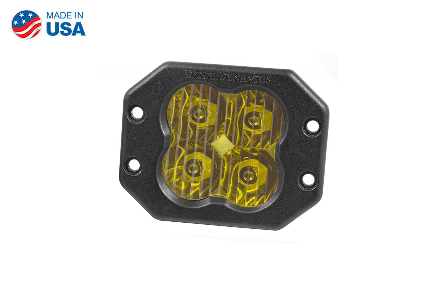 Diode Dynamics Worklight SS3 Pro Yellow Driving Flush (single) - Click Image to Close