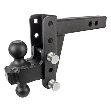 BulletProof Hitches Trailer Ball Mount; 2 in Receiver; Lockable; 30,000lb, 4 in Drop/Rise