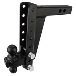 BulletProof Hitches Trailer Ball Mount; 2 in Receiver; Lockable; 22,000lb, 10 in Drop/Rise