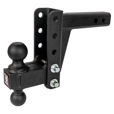 BulletProof Hitches Trailer Ball Mount; 2 in Receiver; Lockable; 14,000lb, 4 in Drop/Rise