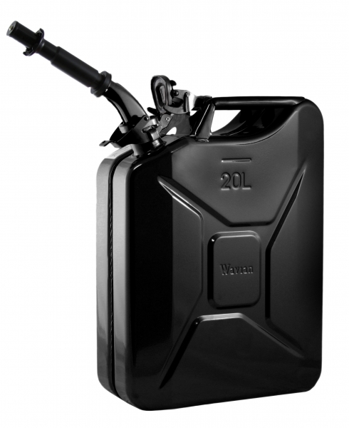 Wavian Black 5.3 Gallon Steel Fuel Can - Click Image to Close