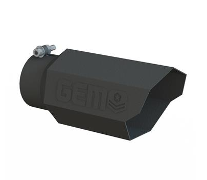 GEM Stagger Cut Lucky 7 Black Exhaust Tip - 2.75/5 inch Outlet