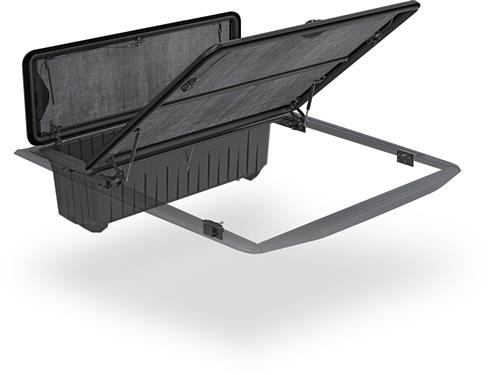 Stowe Cargo Systems Tilt-Up; Lockable; Black Poly Coated Aluminum & Composit Cover