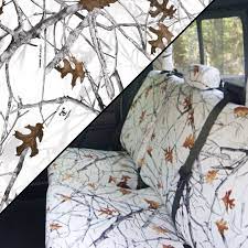 Tiger Tough Tundra Camoflage Snow Seat Cover, 60/50 Split Bench Back Row (Dbl Cab) 2014+